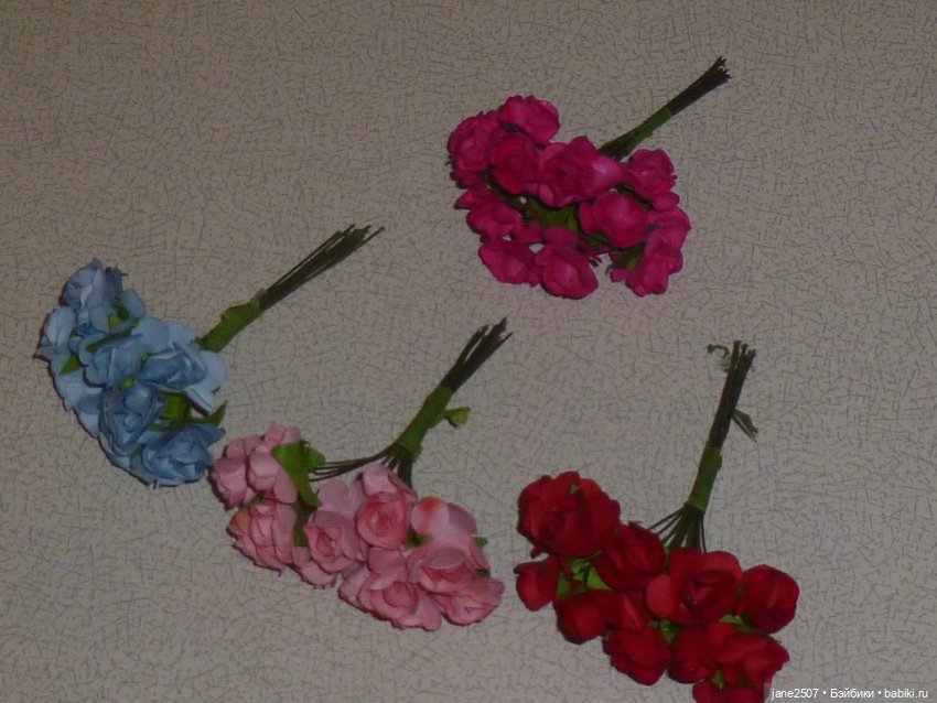 Лот из четырех букетов цветов ручной работы для кукол 1/6 (Барби, Fashion royalty, Poppy Parker) (фото 4)