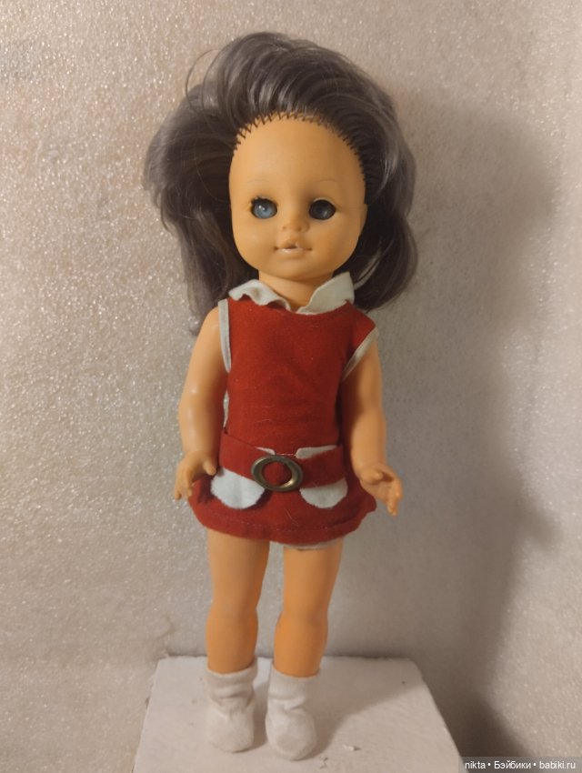 Кукла ГДР Маленькая, полностью резиновая