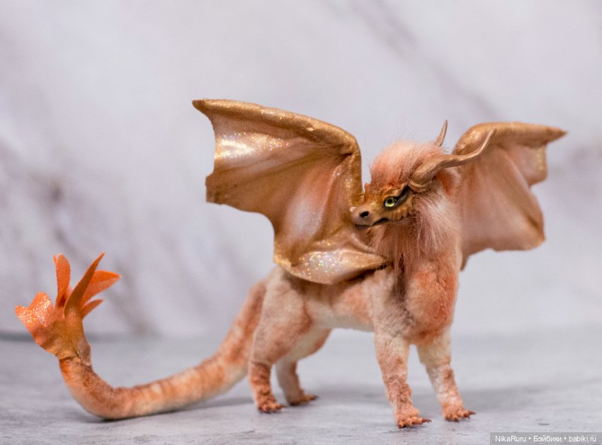 Дракон для Барби в смешанной технике, подвижный (фото 5)