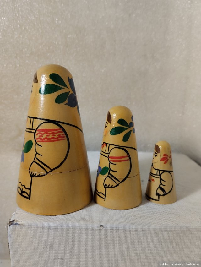 Матрешка СССР 3х местная — Винтажные куклы и игрушки детства (фото 5)
