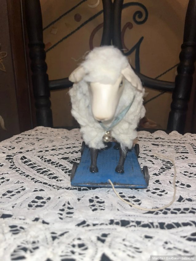 Овечка "Долли" (игрушка для антикварных кукол)