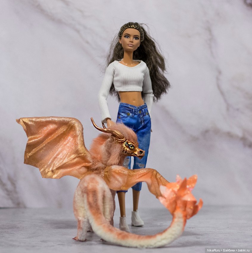 Дракон для Барби в смешанной технике, подвижный (фото 8)