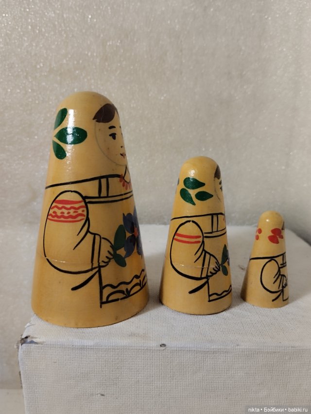 Матрешка СССР 3х местная — Винтажные куклы и игрушки детства (фото 3)