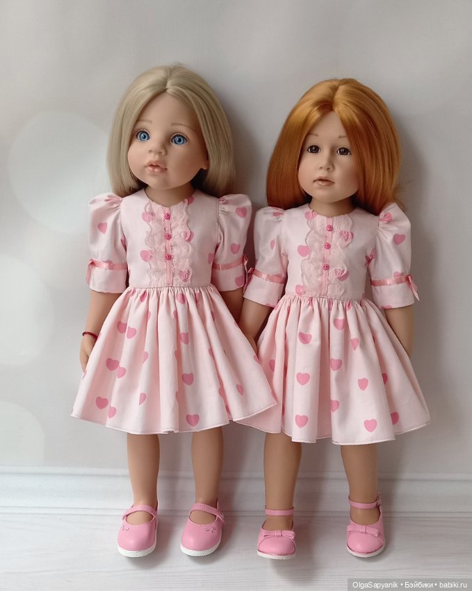 Платье "Сердечки" — Одежда для кукол