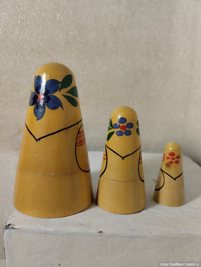 Матрешка СССР 3х местная — Винтажные куклы и игрушки детства (фото 4)