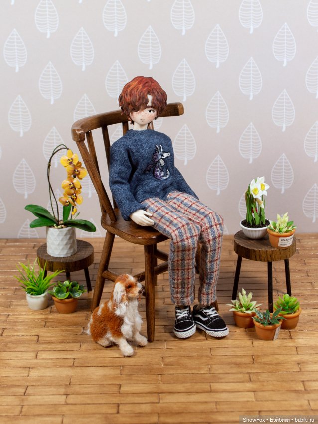 Стул "Ландыш" из натурального дерева для небольших кукол (Момоко, бжд,блайнд боксы) (фото 3)