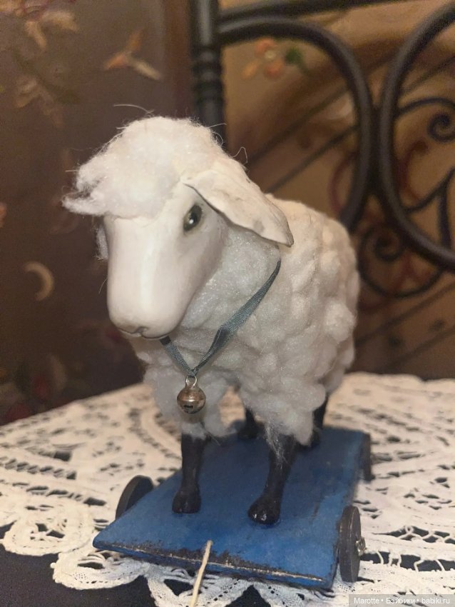 Овечка "Долли" (игрушка для антикварных кукол) (фото 6)