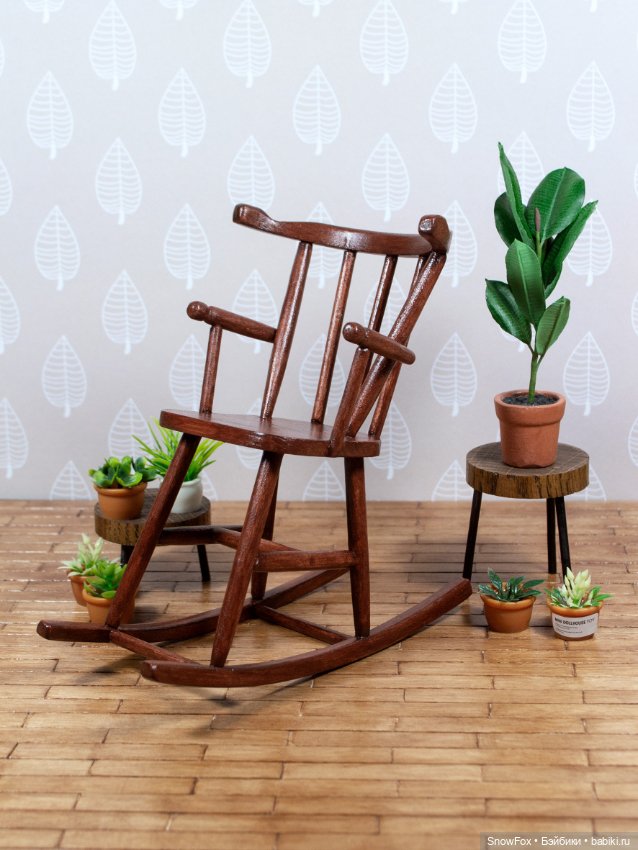 Кресло-качалка "Крокус" для небольших кукол (пижамные принцессы, бжд,блайнд боксы,Momoko) (фото 2)