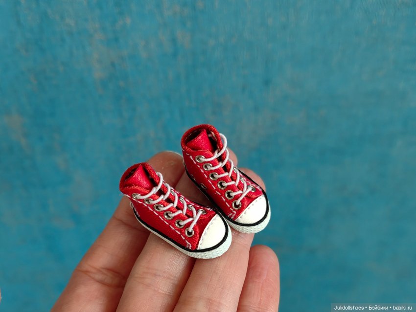 Высокие кеды 2,5*1 см — Обувь для кукол (фото 7)