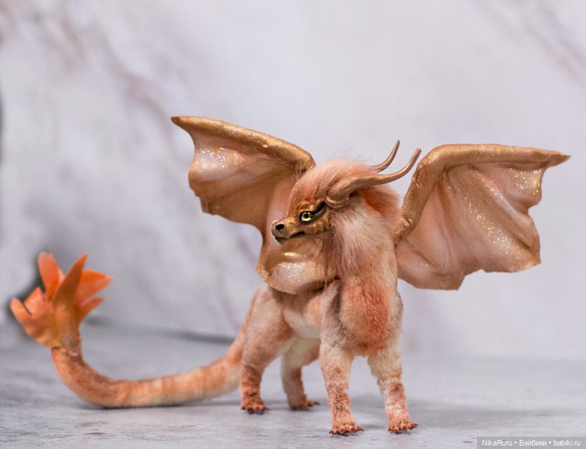 Дракон для Барби в смешанной технике, подвижный (фото 6)