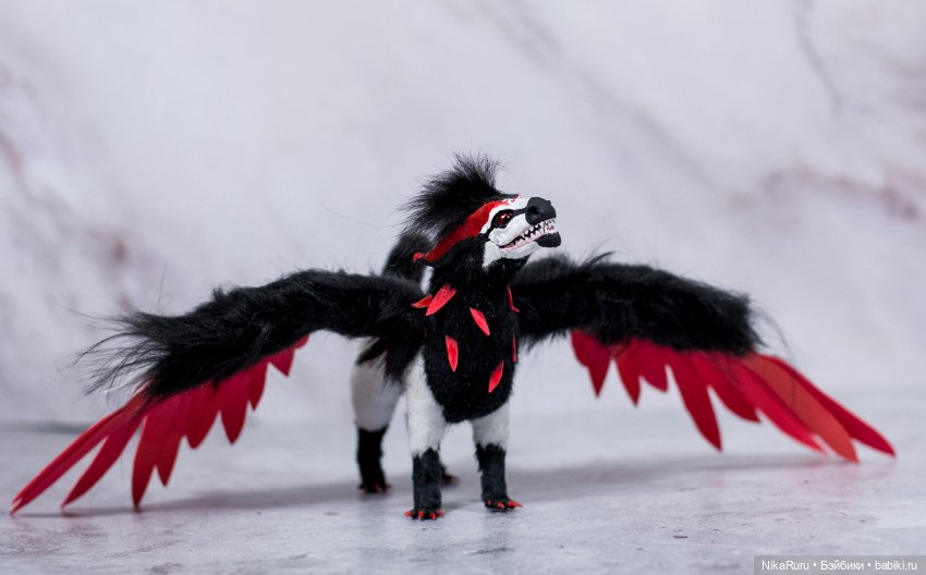 Дракон для Барби в смешанной технике, подвижный (фото 2)