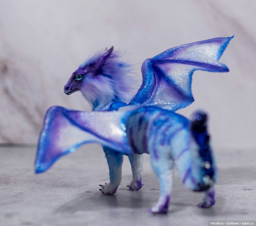 Дракон для Барби в смешанной технике, подвижный (фото 3)