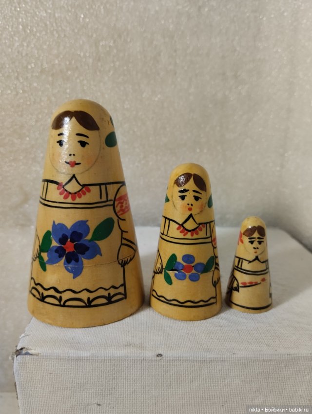 Матрешка СССР 3х местная — Винтажные куклы и игрушки детства (фото 2)