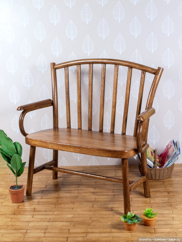 Диван "Барбарис" ручной работы для кукол 1:6 (Barbie, Momoko, bjd) (фото 2)