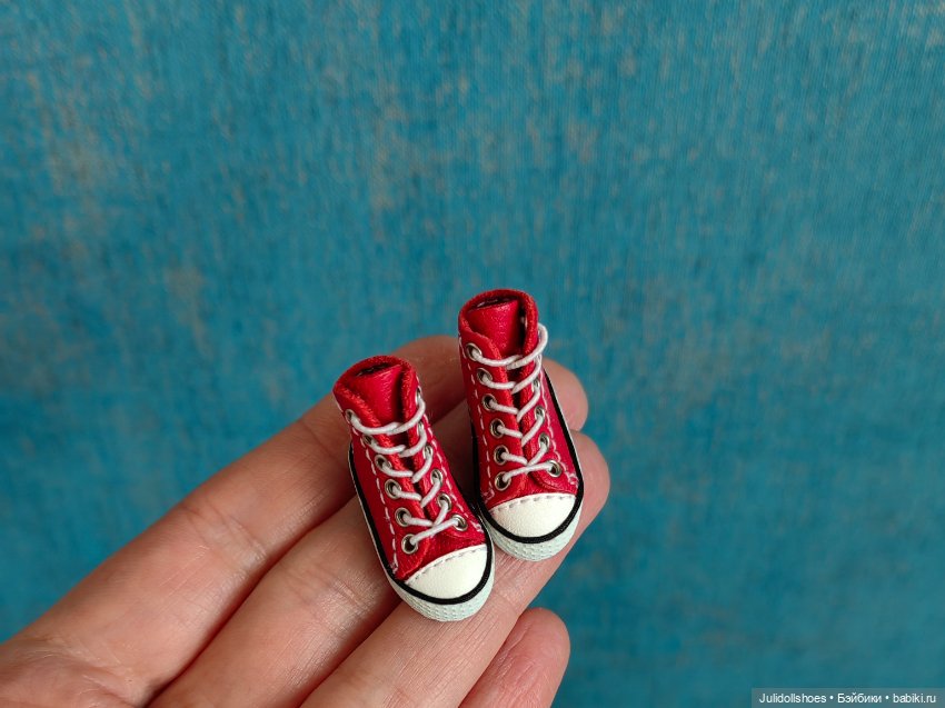 Высокие кеды 2,5*1 см — Обувь для кукол (фото 5)