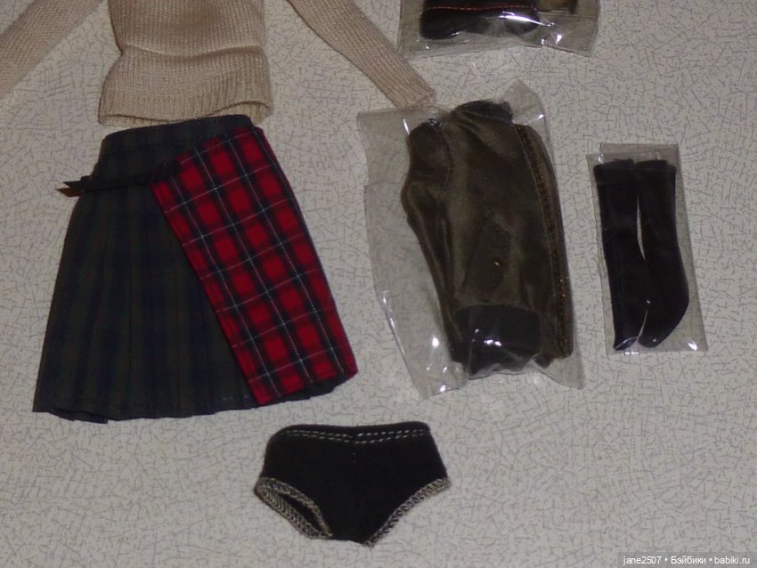 Полный аутфит Момоко Momoko Tartan Syndrome новый редкий (фото 4)