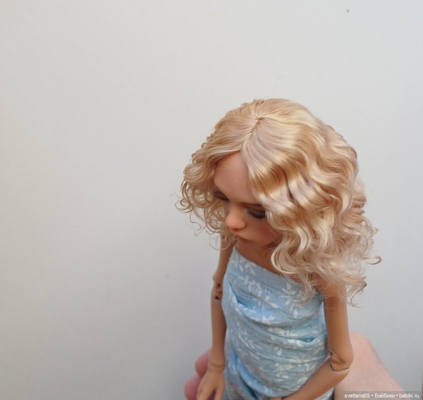 Паричок из козочки для Птички Лоры от И. Кузиной и подростков GlaceDolls (фото 8)