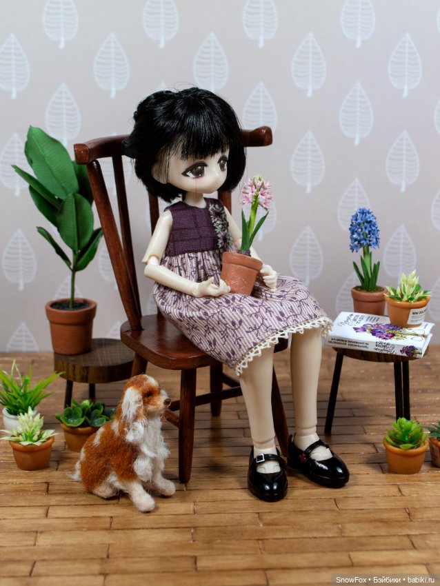 Стул из натурального дерева для небольших кукол (пижамные принцессы, бжд,блайнд боксы) (фото 6)