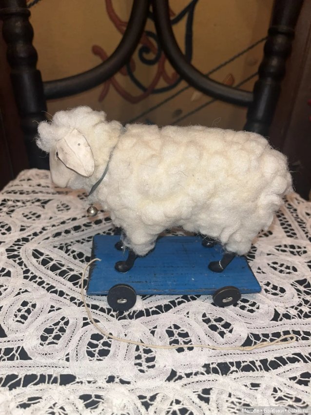 Овечка "Долли" (игрушка для антикварных кукол) (фото 3)