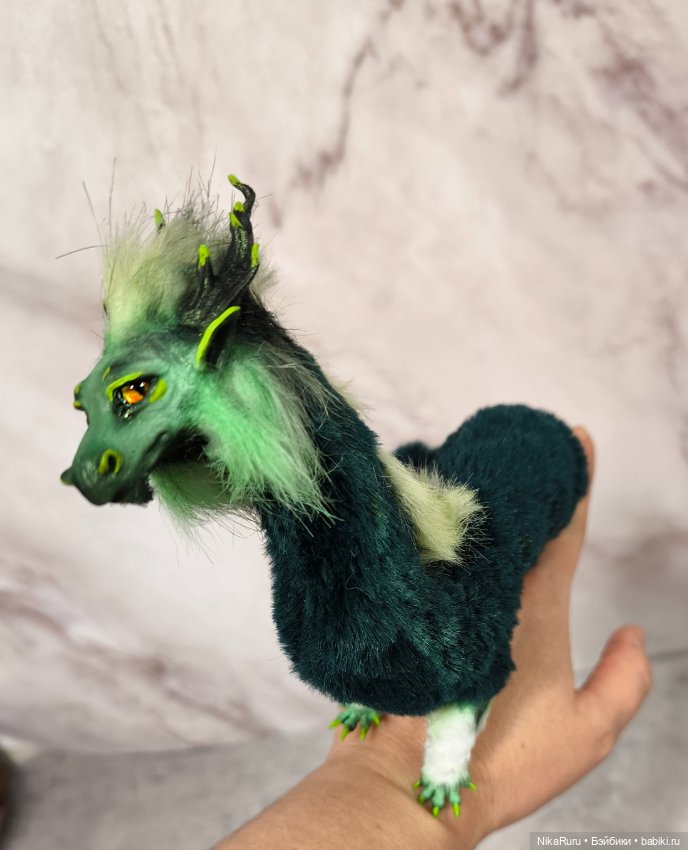 Дракон для Барби в смешанной технике, подвижный (фото 2)