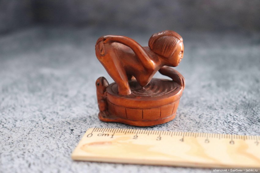 Необычная нэцкэ «Гейша и лягушка» (фото 5)