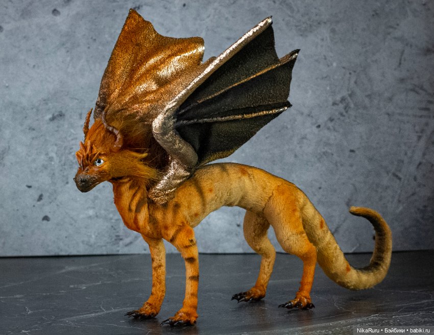 Дракон для Барби в смешанной технике, подвижный (фото 4)