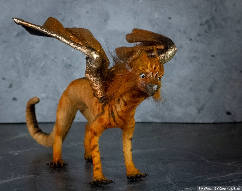 Дракон для Барби в смешанной технике, подвижный (фото 3)