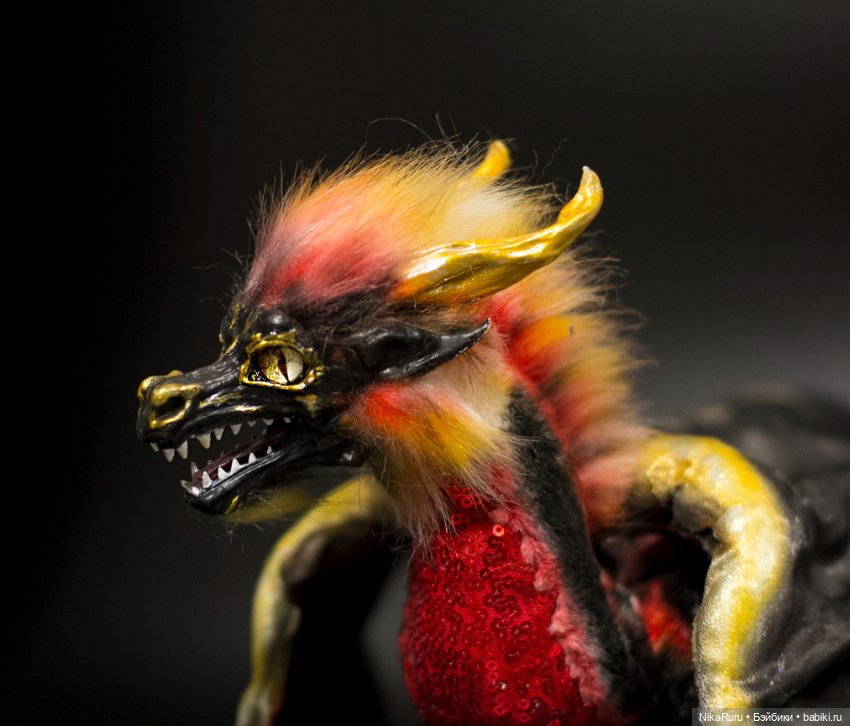 Дракон для Барби в смешанной технике, подвижный (фото 7)