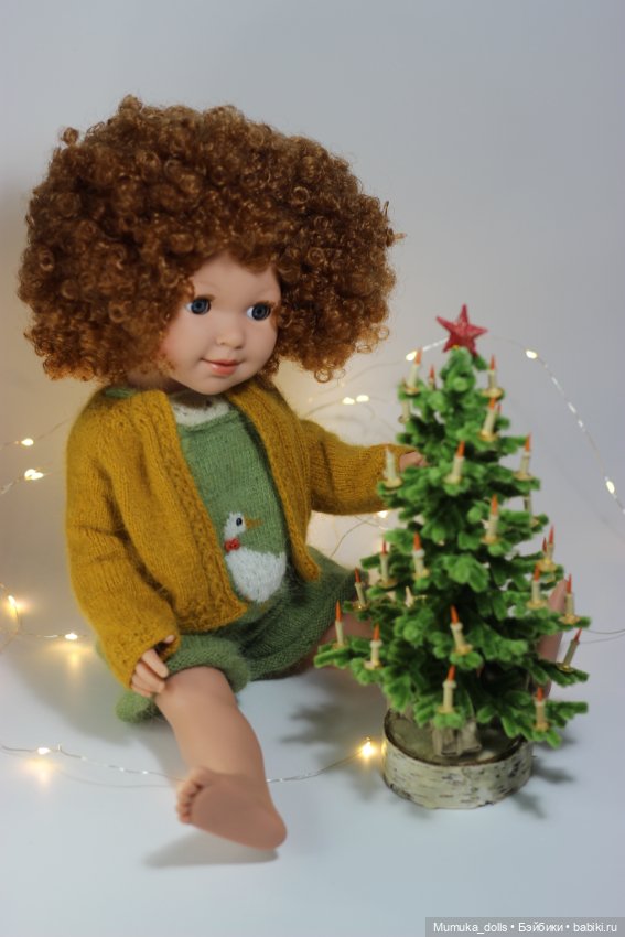 Ретро ёлка ручной работы — Миниатюра для кукол (фото 5)