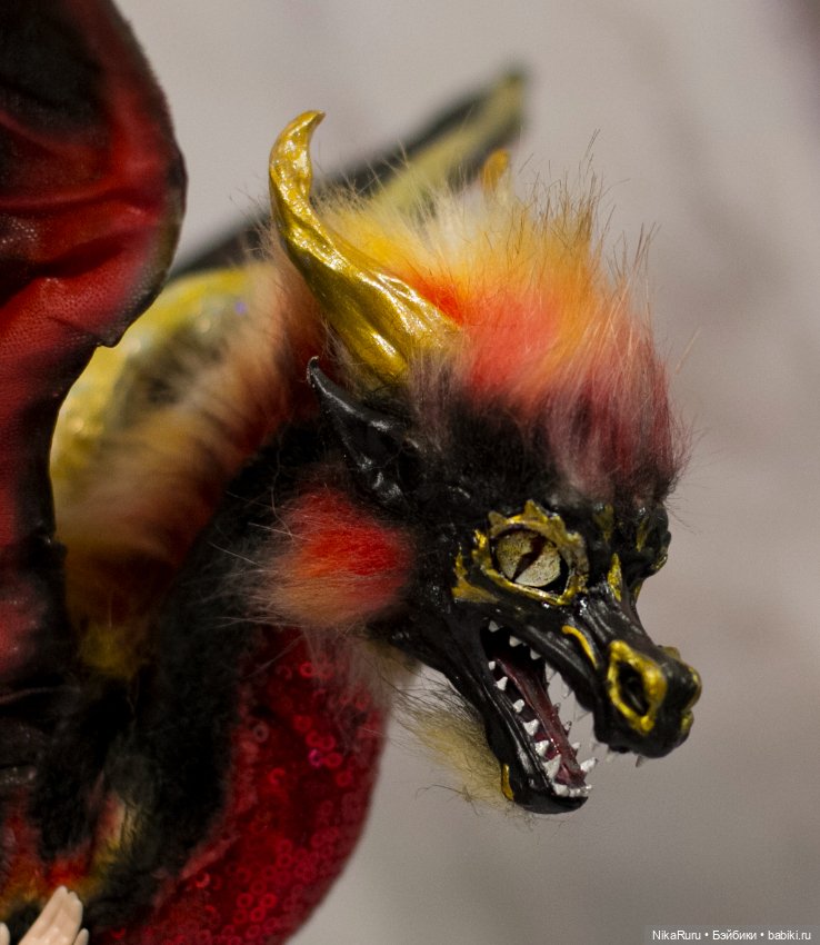 Дракон для Барби в смешанной технике, подвижный (фото 2)