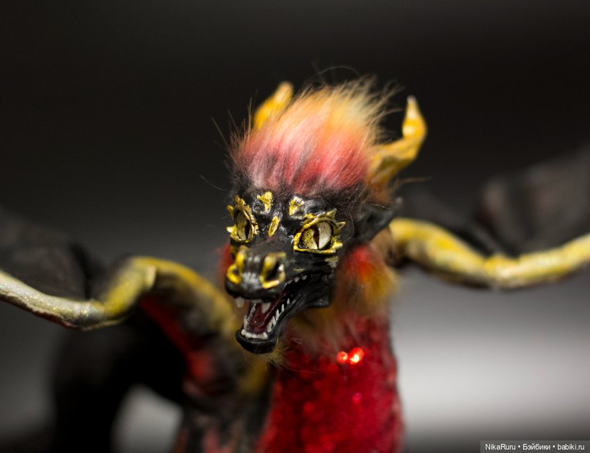 Дракон для Барби в смешанной технике, подвижный (фото 6)