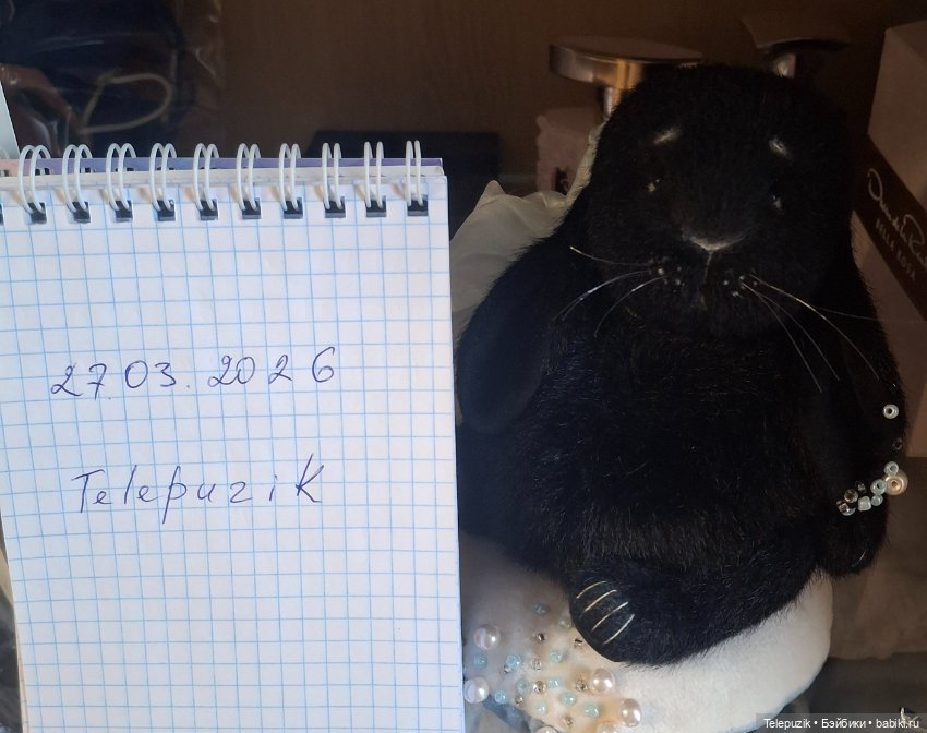 Черный кролик — Авторские игрушки (фото 4)