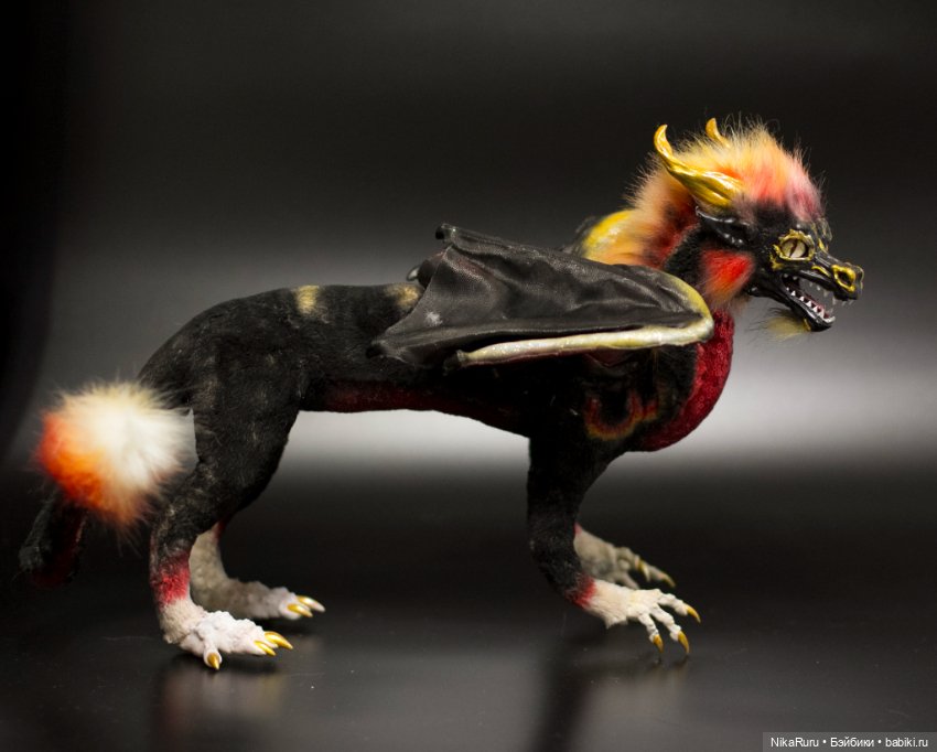 Дракон для Барби в смешанной технике, подвижный (фото 4)