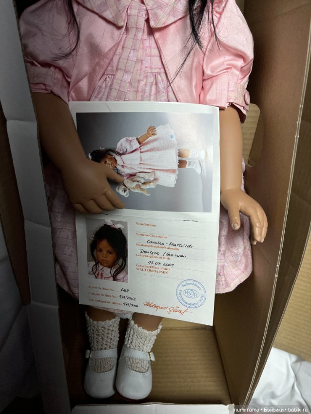 Hildegard Günzel "Сarolin Mathilda" Waltershäuser Puppenmanufaktur новая в коробке (фото 3)