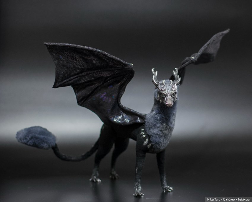 Дракон для Барби в смешанной технике, подвижный (фото 2)