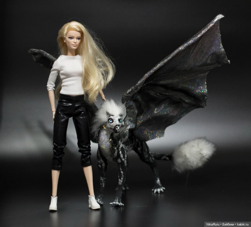 Дракон для Барби в смешанной технике, подвижный (фото 3)