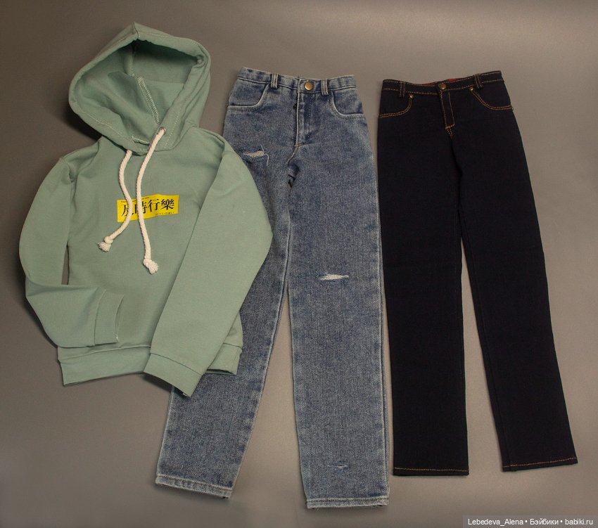 Лот из джинсов и худи на 75-78