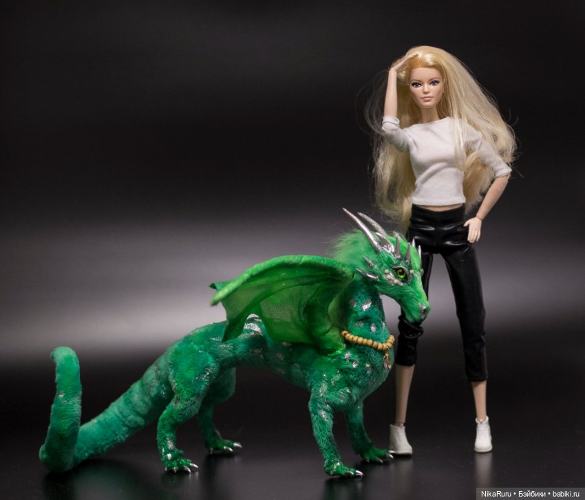 Дракон для Барби в смешанной технике, подвижный (фото 3)