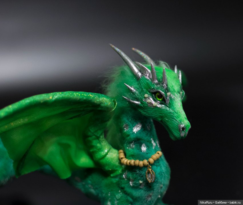 Дракон для Барби в смешанной технике, подвижный (фото 2)