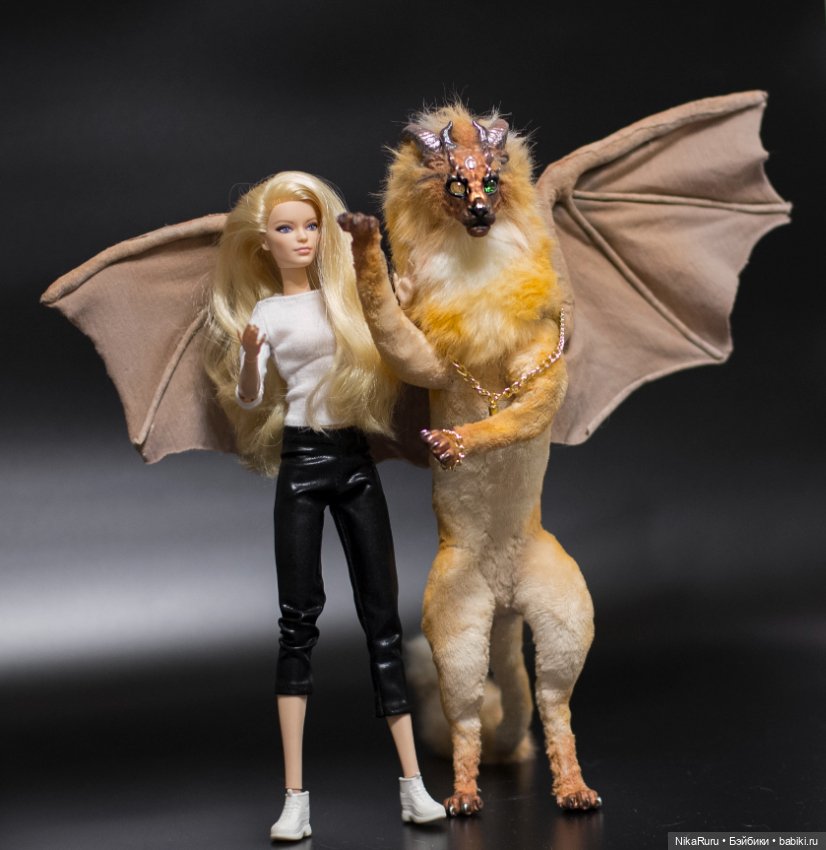 Дракон для Барби в смешанной технике, подвижный (фото 3)