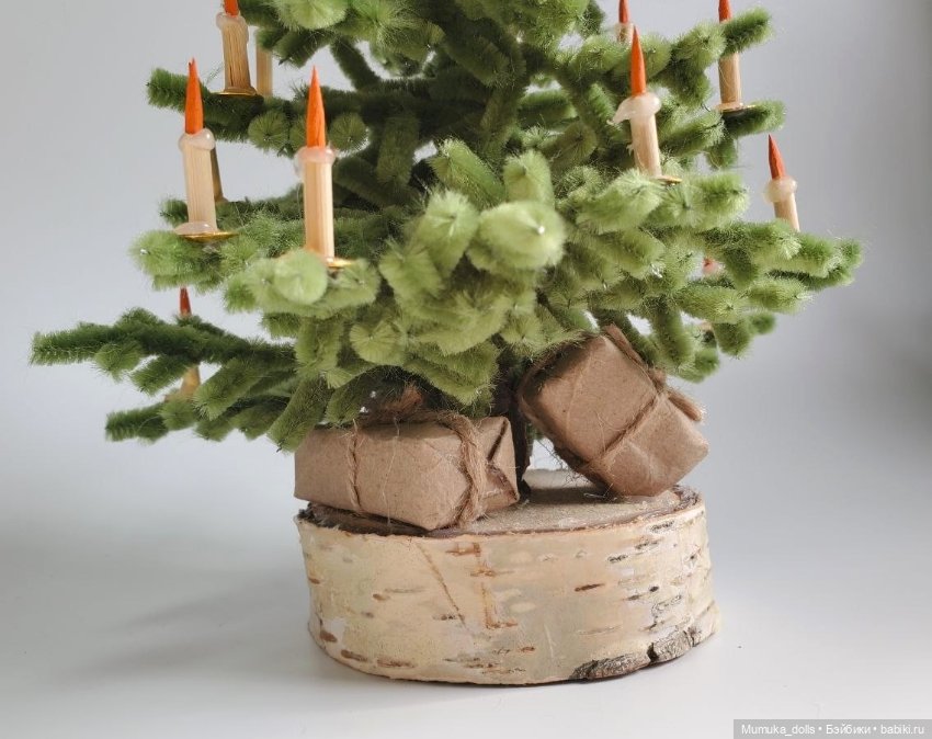 Ретро ёлка ручной работы — Миниатюра для кукол (фото 2)