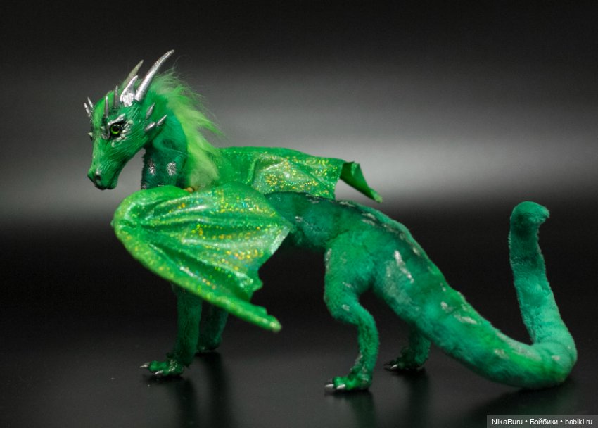 Дракон для Барби в смешанной технике, подвижный (фото 8)