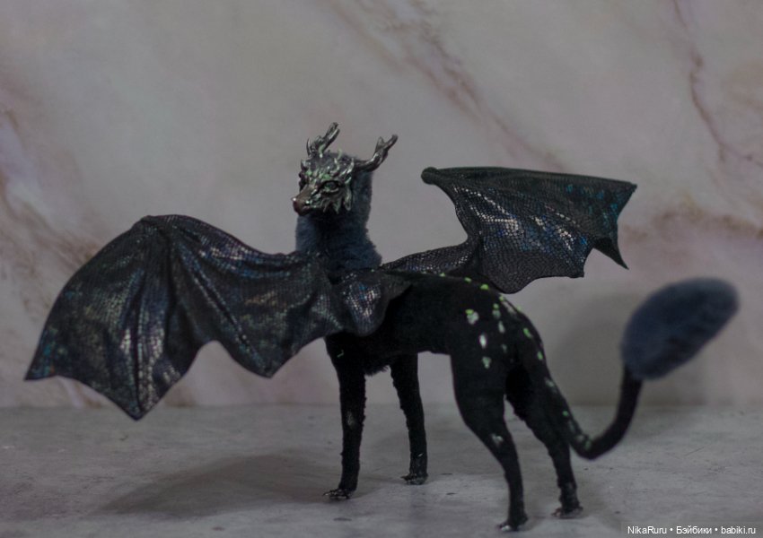 Дракон для Барби в смешанной технике, подвижный (фото 6)