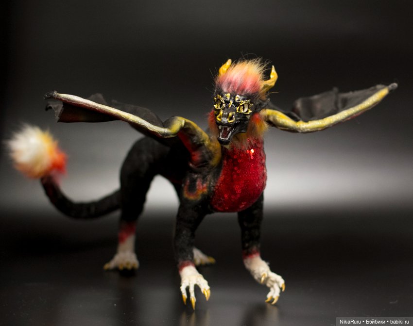 Дракон для Барби в смешанной технике, подвижный (фото 5)