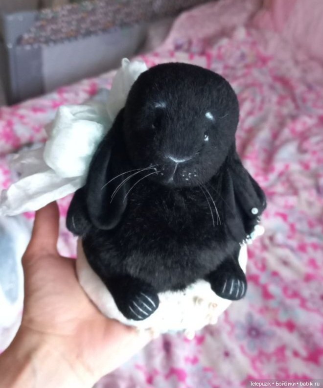 Черный кролик — Авторские игрушки