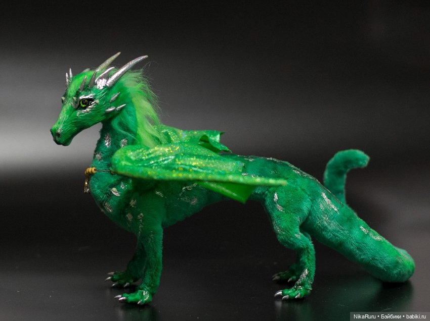 Дракон для Барби в смешанной технике, подвижный (фото 4)