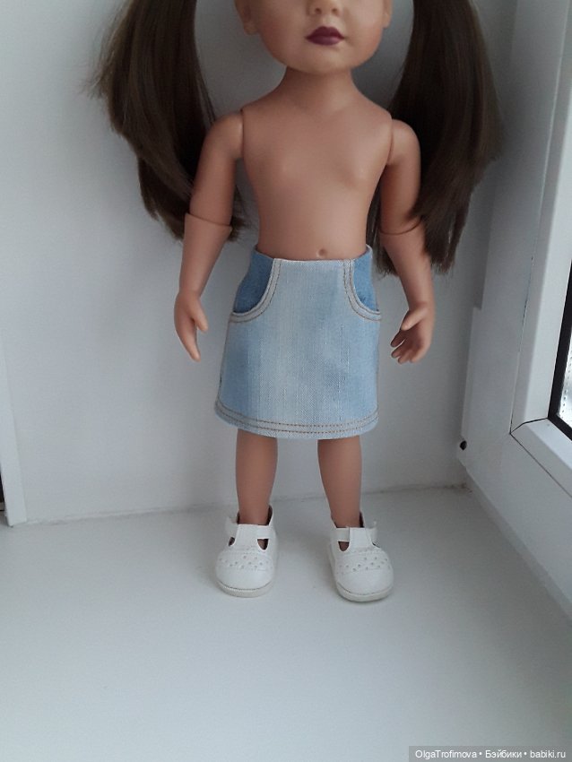 Джинсовая юбочка для Готц Литтл Кидз