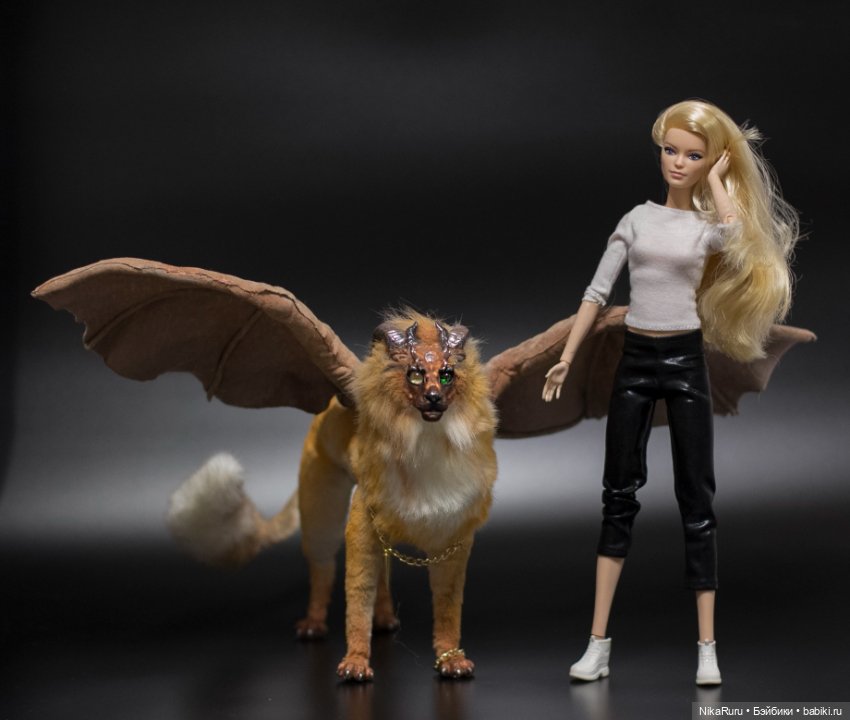 Дракон для Барби в смешанной технике, подвижный (фото 2)