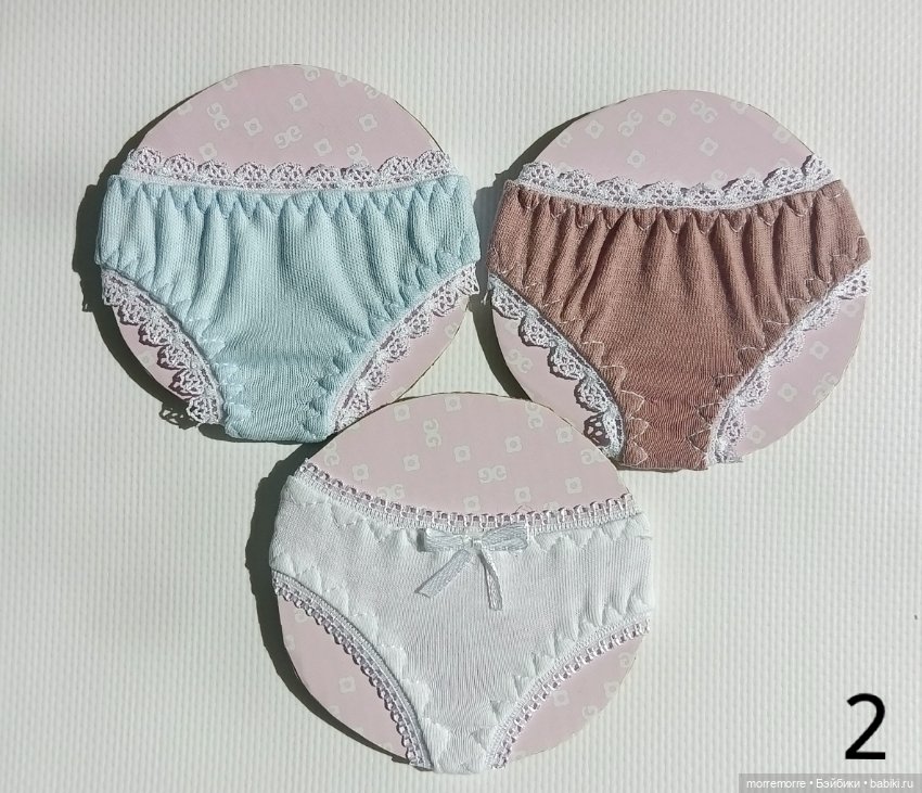 Трусики для куклы Готц Little Kidz. Лот 3 штуки (фото 2)