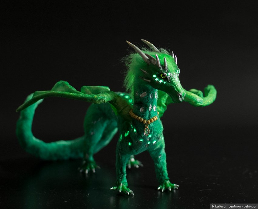 Дракон для Барби в смешанной технике, подвижный (фото 5)
